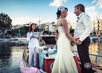 Irina's and Andrey's romantic ceremony on a lake 