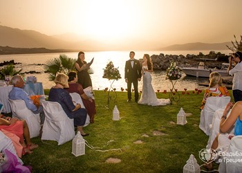 Anastasia's  and Alexey's  sunset wedding ceremony 