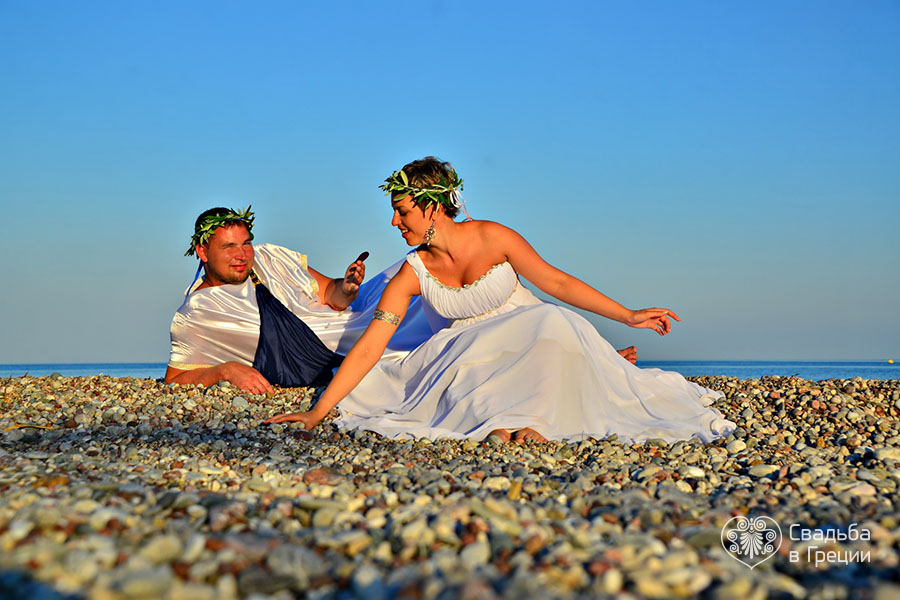 Символическая свадьба в Греции Елены и Дениса на острове Родос