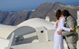 Elena's and Maxim's romantic civil wedding on Santorini
