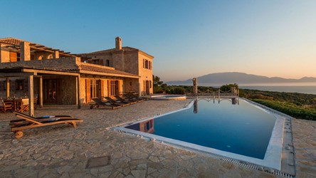A wedding ceremony in a villa on Crete