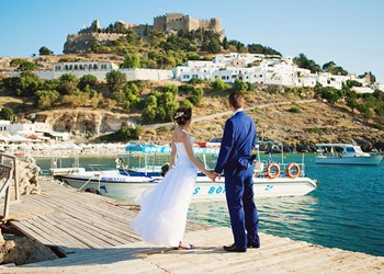 A wedding by the sea on the island of Rhodes