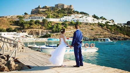 A wedding by the sea on the island of Rhodes
