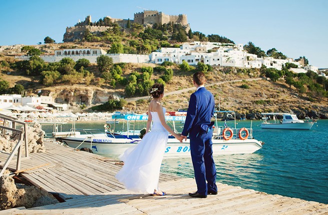 A wedding by the sea on the island of Rhodes