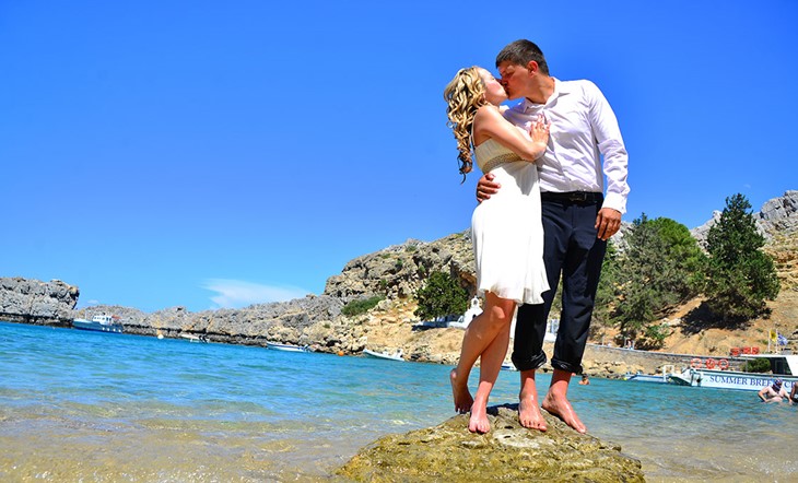 Rodos, Symbolic  ceremony, A wedding by the sea on the island of Rhodes