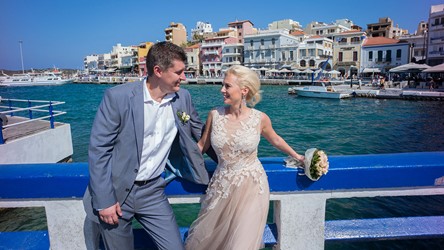 A civil wedding ceremony in Agios Nikolaos