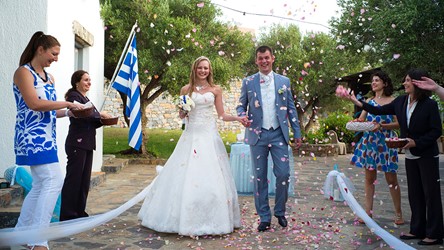 A civil wedding in the hotel on Crete