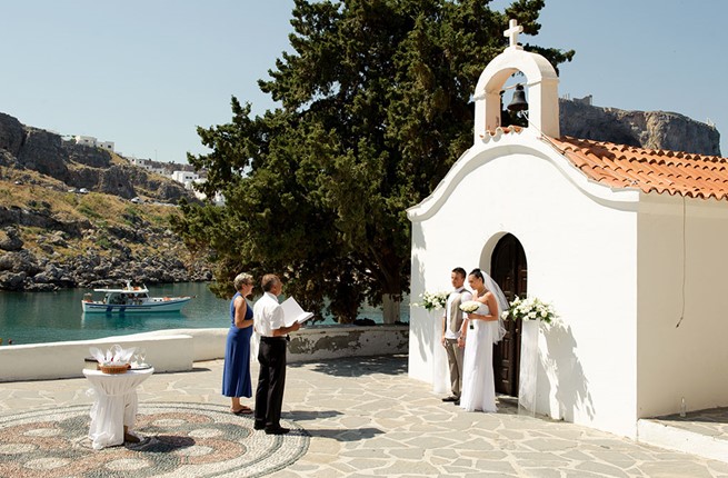 Civil wedding on the island of Rhodes