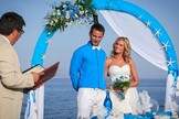 Civil ceremony,A civil wedding on the island of Santorini