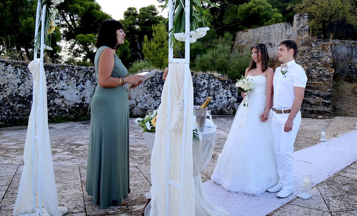 Zakynthos, Civil  ceremony, A civil wedding on the island of Zakynthos