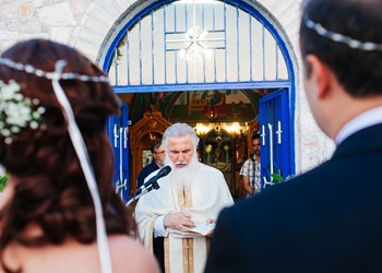 A wedding in the church on the island of Zakynthos