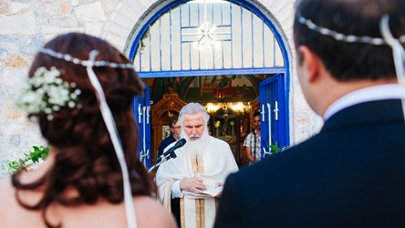 A wedding in the church on the island of Zakynthos