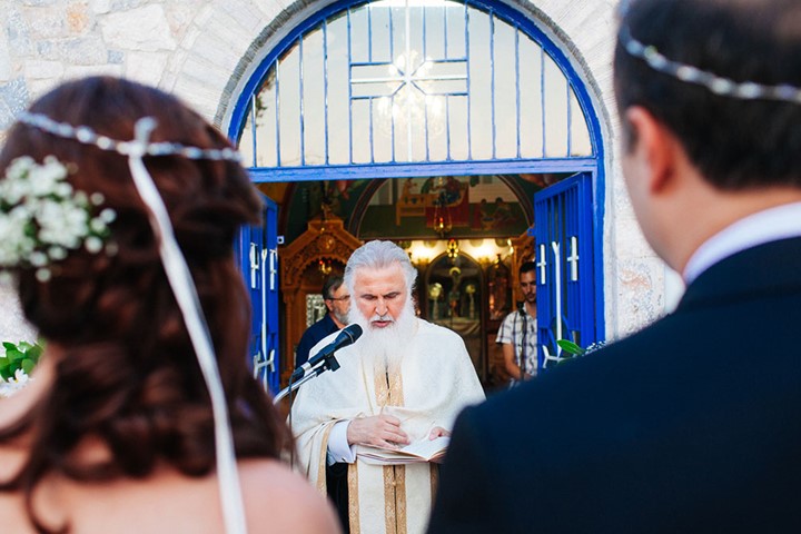 A wedding in the church on the island of Zakynthos, Zakynthos