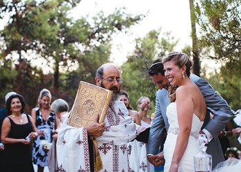 A church wedding in Agios Nikolaos church