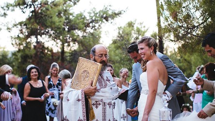 A church wedding in Agios Nikolaos church