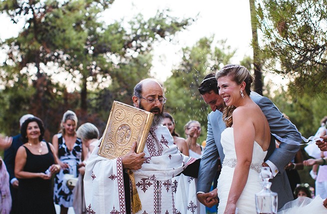 A church wedding in Agios Nikolaos church