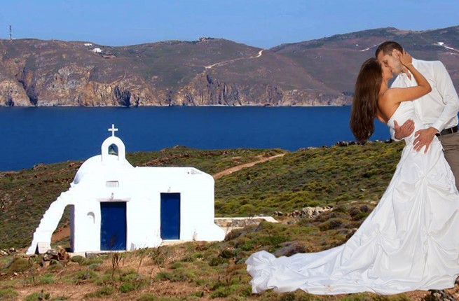 A wedding ceremony in the Church of Agios Iakovos