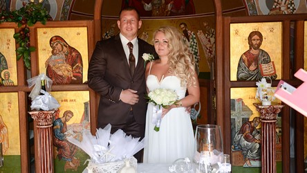 A church wedding in Our Lady of Filerimos church