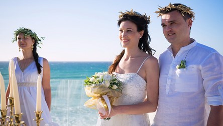 A civil wedding in the hotel on Crete